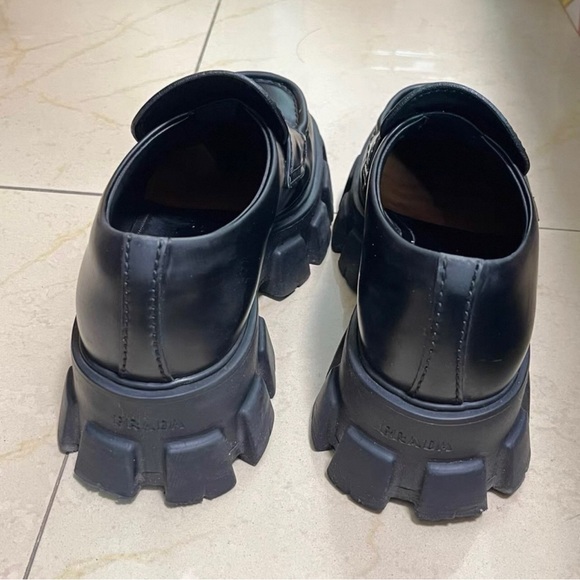 Prada Women's Black Platform Loafers - Picture 3 of 6